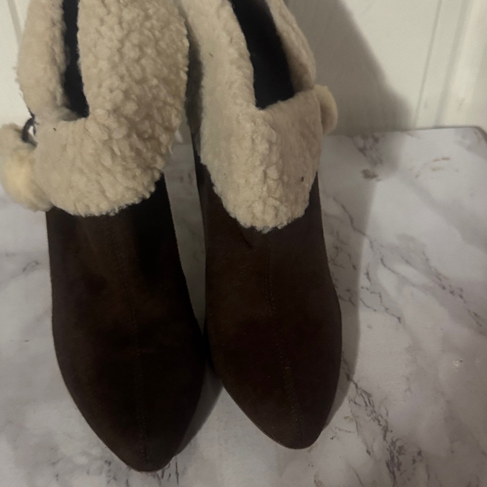 Delicious Brown and Cream Ankle Booties